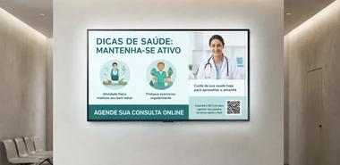 Sinalização digital em clínicas