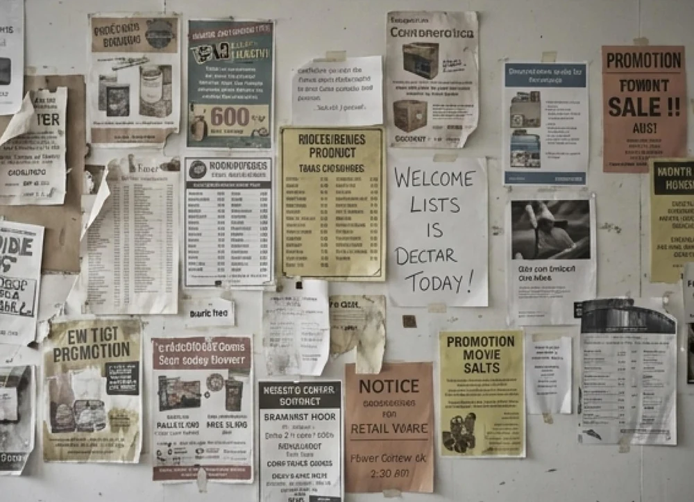 Comunicación tradicional con afiches y carteles impresos