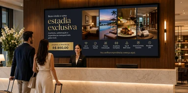 Sinalização digital em hotéis