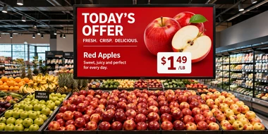 Digital signage in supermarkets