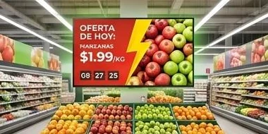 Cartelería digital en supermercados