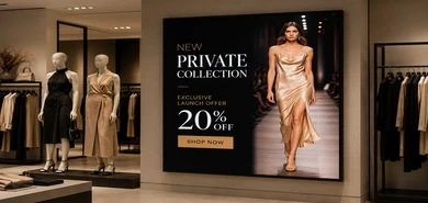 Digital signage in retail stores
