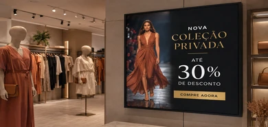 Sinalização digital em lojas de varejo